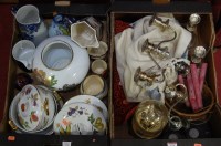 Lot 676 - Two boxes of miscellaneous items to include...