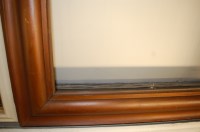 Lot 1010 - Moulded and painted pine picture frame, rebate...