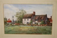 Lot 1013 - Reg Siger - Tostock Village, watercolour with...