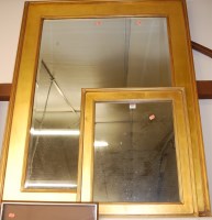 Lot 1015 - A modern gilt framed and bevelled rectangular...