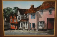 Lot 1046 - Reg Siger - High Street, Lavenham, ink and...