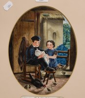 Lot 1050 - Robert Pizey - Chicks, and Feeding the Baby,...