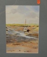 Lot 1059 - Jane Taylor - beach huts, watercolour; Jed...