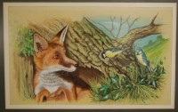 Lot 1067 - E Shepherd - study of a fox in its lair,...