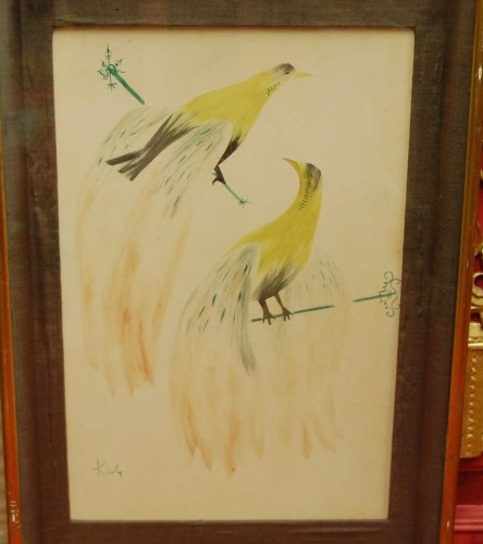 Lot 1069 - Robly - pair, studies of exotic birds,...