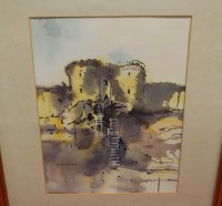 Lot 1091 - John Morris - Harlech Castle, watercolour;...