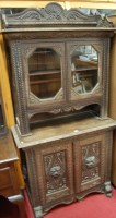 Lot 1103 - A circa 1900 Continental low relief carved oak...