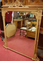 Lot 1108 - A Victorian giltwood overmantel mirror, having...