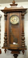 Lot 1124 - An early 20th century Vienna droptrunk wall clock