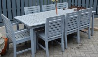 Lot 1133 - A contemporary painted slatted teak garden...