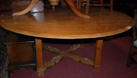 Lot 1300 - A large contemporary pitched pine circular...