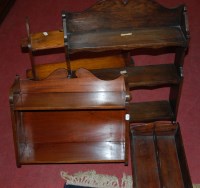 Lot 1301 - Three various Edwardian walnut and oak wall...