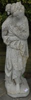 Lot 1148 - A reconstituted stone figure of Diana de Gabies
