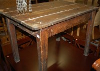 Lot 1329 - A Victorian stained pine round cornered...