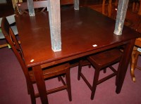 Lot 1330 - A contemporary hardwood square section high...