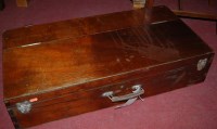 Lot 1331 - A joined hardwood travelling trunk, having...