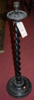 Lot 1338 - An early 20th century ebonised barleytwist...