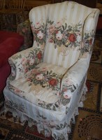 Lot 1349 - An early 20th century walnut framed and floral...