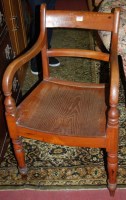 Lot 1350 - A pair of late 19th century elm and fruitwood...