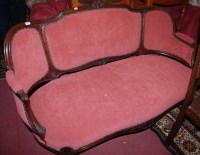 Lot 1353 - An Edwardian mahogany and red studded...