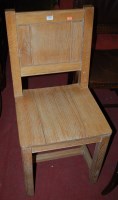 Lot 1356 - A pair of 1930s limed oak panelled seat dining...
