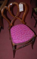 Lot 1360 - A Victorian walnut single salon side chair
