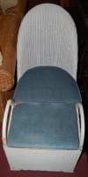 Lot 1363 - A Lloyd Loom style wicker nursing chair,...