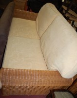 Lot 1371 - A contemporary wicker three piece conservatory...