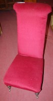 Lot 1376 - A Victorian walnut framed and red upholstered...