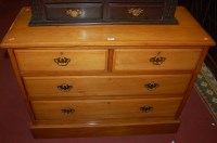 Lot 1384 - An Edwardian satin walnut square front chest...