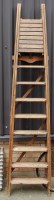 Lot 1142 - An early 20th century pine decorator's ladder...