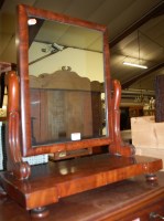 Lot 1416 - An early Victorian flame mahogany swing toilet...