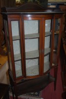 Lot 1428 - An Edwardian walnut boxwood strung and chequer...