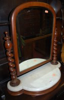 Lot 1429 - A Victorian mahogany and white marble swing...