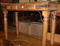 Lot 1440 - A contemporary Eastern hardwood and metal...