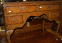 Lot 1447 - A reproduction figured walnut and crossbanded...