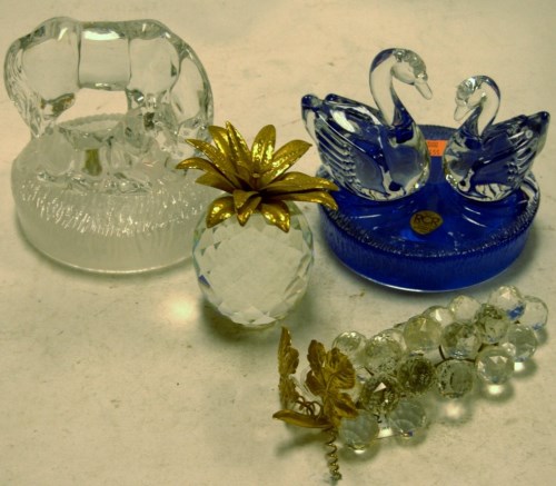 Lot 219 - A Swarovski crystal model of a pineapple...