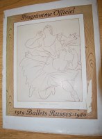 Lot 1061 - PROGRAMME OFFICIEL BALLETS RUSSES 1919-1920,...