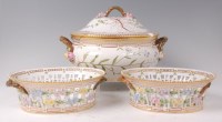 Lot 1069 - A pair of Royal Copenhagen porcelain Flora...