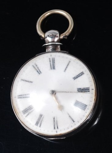 Lot 1206 - An early Victorian silver cased pocket watch,...