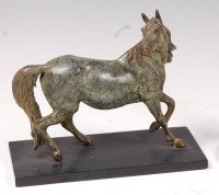 Lot 145 - A contemporary green patinated bronzed metal...