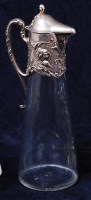 Lot 43 - An Art Nouveau silver topped and clear glass...