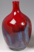 Lot 5 - A large Royal Doulton flambé glazed vase, of...