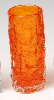 Lot 56 - A Whitefriars tangerine 'bark' vase, designed...