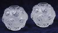 Lot 47 - A pair of modern Lalique frosted and moulded...