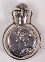 Lot 83 - An Art Nouveau silver scent bottle holder, of...