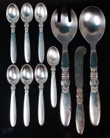Lot 73 - A collection of 1930s Georg Jensen sterling...