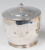 Lot 90 - An Art Deco silver ice bucket, of circular...