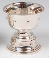 Lot 91 - A late Arts & Crafts silver small footed rose...