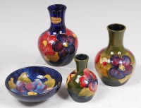 Lot 16 - A pair of mid-20th century Moorcroft pottery...